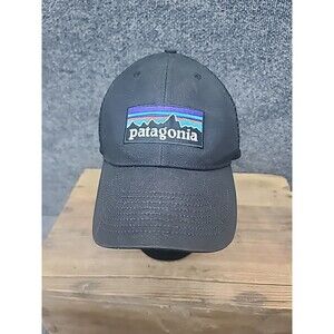Patagonia Black Logo Mesh Trucker Hat Snapback One Size Adjustable